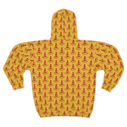 Unisex Zip Hoodie (AOP) Yellow - Dobra Logo
